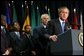 President George W. Bush speaks briefly before signing H.R. 1298, the United States Leadership Against HIV/AIDS, Tuberculosis, and Malaria Act of 2003, at the State Department in Washington, D.C., Tuesday, May 27, 2003. The legislation commits $15 billion to fight AIDS abroad. White House photo by Tina Hager