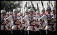 An honor guard stands at attention Monday, June 11, 2007, during the arrival ceremony for President George W. Bush and Mrs. Laura Bush in Sofia, Bulgaria. White House photo by Shealah Craighead