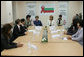 Mrs. Laura Bush participates in a roundtable discussion on HIV/Aids Monday, June 11, 2007, at the Ministry of Health in Sofia, Bulgaria. White House photo by Shealah Craighead