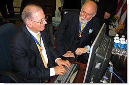 After being honored with the Presidential Medal of Freedom, Dr. Vinton G. Cerf and Dr. Robert E. Kahn answer questions about the Internet on Ask the White House Wednesday, Nov. 9, 2005.