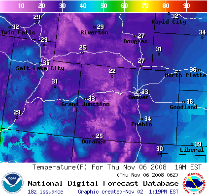 National Digital Forecast Database Image