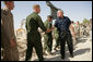 President George W. Bush greets U.S. Military personnel at Al Asad Airbase, Al Anbar Province, Iraq, Monday, September 3, 2007. White House photo by Eric Draper