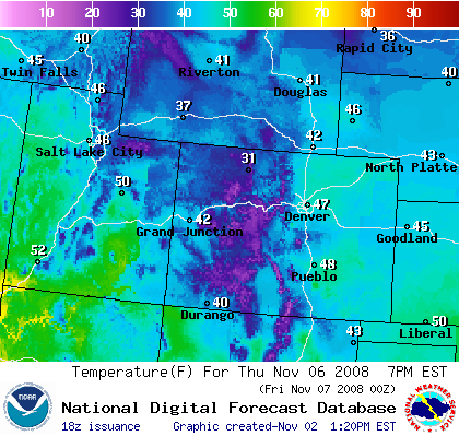 National Digital Forecast Database Image