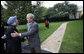 President George W. Bush greets Prime Minister Manmohan Singh of India as he arrives Thursday, Sept. 25, 2008, for a meeting and dinner at the White House. White House photo by Eric Draper
