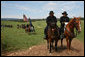 Participants in the re-enactment of the Civil War Battle of Chickamauga gather in Union soldier uniforms on September 19, 2008, for the 145th anniversary of the event in McLemore's Cove, Georgia. Vice President Dick Cheney spoke at the commemoration, calling those who fought an example of "moral valor, bravery, and devotion." The 1863 Civil War battle is often regarded as the last significant victory of the Confederate Army during the Civil War. White House photo by David Bohrer