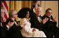 Singer Diana Ross is applauded by her fellow Kennedy Center honorees as she is recognized for her achievements by President George W. Bush in the East Room of the White House Sunday, Dec. 2, 2007, during the Kennedy Center Gala Reception. From left are singer, songwriter Brian Wilson; filmmaker Martin Scorsese; comedian, actor and author Steve Martin and pianist Leon Fleisher. White House photo by Shealah Craighead