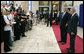 President George W. Bush and President Shimon Peres of Israel talk to members media following their meeting Wednesday, May 14, 2008, at President Peres' Jerusalem residence. White House photo by Joyce N. Boghosian