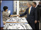 President George W. Bush greets an employee during his visit to Silverado Cable Company in Mesa, Arizona, Tuesday, May 27, 2008. White House photo by Eric Draper