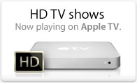 HD TV shows now playing on Apple TV.