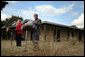 President George W. Bush speaks during a press conference with German Chancellor Angela Merkel at the Bush Ranch in Crawford, Texas, Saturday, Nov. 10, 2007. White House photo by Shealah Craighead