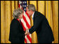 President George W. Bush presents the 2007 National Humanities Medal to scholar Ruth R. Wisse of Cambridge, Mass., Thursday, Nov. 15, 2007, in the East Room. White House photo by Eric Draper