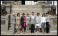 Partners of the G8 leaders pose outside Burg Schlitz Thursday, June 7, 2007, in Hohen Demzin, Germany. From left are: Mrs. Laureen Harper, Mrs. Lyudmila Putina, Mrs. Flavia Franzoni, Mrs. Laura Bush, Dr. Joachim Sauer, Mrs. Cherie Booth Blair, Mrs. Maria Margarida Pinto Ribeiro Sousan Uva Barroso and Mrs. Akie Abe. White House photo by Shealah Craighead