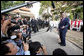 President George W. Bush addresses the media after he and Mrs. Laura Bush attended service at Cua Bac Church in Hanoi, Vietnam, Sunday, Nov. 19, 2006. White House photo by Shealah Craighead