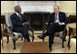 President George W. Bush meets with Secretary-General of the United Nations, Kofi Annan, Monday, Feb. 13, 2006 in the Oval Office of the White House. White House photo by Kimberlee Hewitt