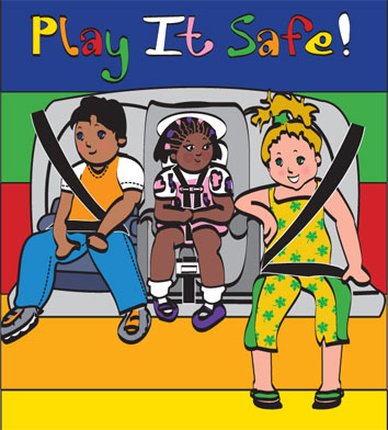 Play It Safe - 3 kids buckled up