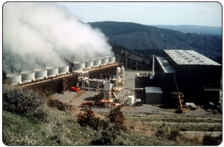 The United States is already the world leader in generating electricity using geothermal energy, with about 16,000 gigawatt-hours of electricity generated in 2005.  Almost half of this production and 90 percent of U.S. geothermal resources occur on Federal lands. Twenty-nine geothermal power plants currently operate on Bureau of Land Management lands in California, Nevada and Utah, with a total generating capacity of 1,250 megawatts – enough to supply the needs of 1.2 million homes. [Photo by Tami Heilemann, DOI-NBC] 