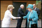 Mrs. Lynne Cheney greets Her Majesty Queen Elizabeth II of Great Britain Friday, May 4, 2007 during 400th anniversary celebrations at Jamestown Settlement in Williamsburg , Virginia. White House photo by David Bohrer