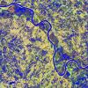 Space Radar Image of Missouri River, Glasgow, Missouri
