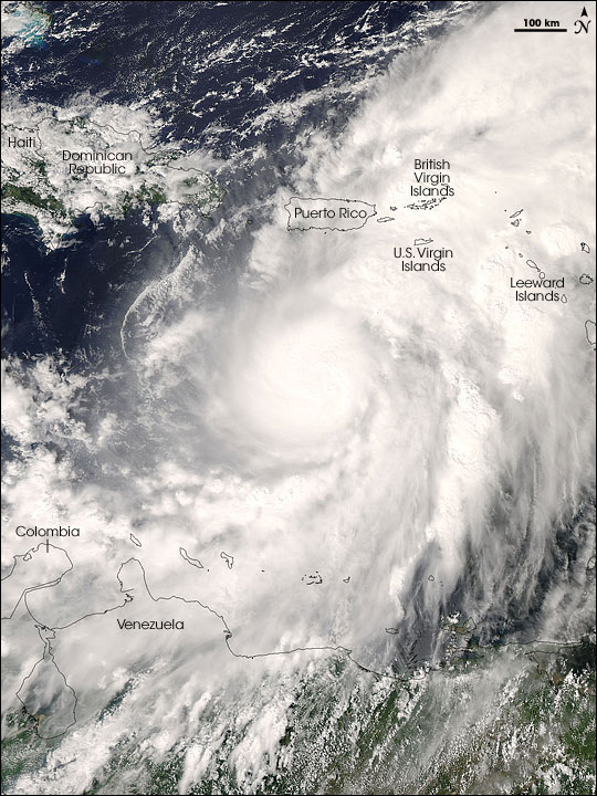Hurricane Omar Image. Caption explains image.