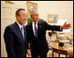 President George W. Bush welcomes United Nations Secretary General Ban Ki-moon into the Oval Office Tuesday, July 17, 2007, to discuss issues concerning Darfur, plans for an upcoming Middle East conference, and also United Nation plans in Afghanistan and Iraq. White House photo by Eric Draper