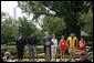 President George W. Bush speaks during a Special Olympics Global Law Enforcement Torch Run Ceremony Thursday, July 26, 2007, in the Rose Garden. "And to the family members and coaches and supporters, I thank you for helping our fellow citizens understand that the promise of this country belongs to every citizen," said the President. "Over four decades, the Special Olympics has changed the lives of millions of people across the world." White House photo by Joyce N. Boghosian