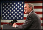 President George W. Bush delivers his remarks to military personnel and their families during a luncheon Wednesday, April 4, 2007, at Fort Irwin, Calif. White House photo by Eric Draper