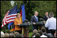 President George W. Bush, European Council President Angela Merkel of Germany and European Commission President Jose Manuel Barroso of Portugal listen to a question Monday, April 30, 2007, during a joint press conference in the Rose Garden. White House photo by Eric Draper