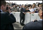 President George W. Bush poses for a photo with military personnel and their families before departing Fort Irwin, Calif., Wednesday, April 4, 2007. White House photo by Eric Draper