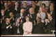 Laura Bush is applauded as she is introduced Tuesday evening, Jan. 31, 2006 during the State of the Union Address at United States Capitol in Washington. White House photo by Eric Draper