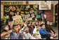 Mrs. Laura Bush sits with Mrs. Jessica Maes’s second grade class at Bel Air Elementary School in Albuquerque, N.M., Monday, April 3, 2006, during a lesson called Protecting You/Protecting Me, to teach the prevention of substance and alcohol abuse. Protecting You/Protecting Me is a curriculum developed and supported by Mothers Against Drunk Driving, for children in grades 1-5, focusing on the effects of alcohol on the developing brain during the first 21 years of life. White House photo by Shealah Craighead