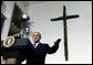 President George W. Bush delivers remarks at Union Bethel African Methodist Episcopal Church in New Orleans, La., Thursday, Jan. 15, 2004. The Administration today announced additional regulations that will help break down barriers to faith- and community-based charities and will continue to look for opportunities to partner with effective social service organizations that are helping the most vulnerable Americans. White House photo by Eric Draper