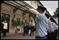 President George W. Bush arrives at the Quirinale Palace in Rome, Italy prior to his meeting with the President Carlo Ciampi of Italy, Friday, June 4, 2004. White House photo by Paul Morse