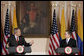 El Presidente George W. Bush y el Presidente Álvaro Uribe se dirigen a la prensa el domingo, 11 de marzo de 2007 en Bogotá, Colombia. Foto de Paul Morse de la Casa Blanca. 