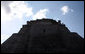 The 117-foot-high Pyramid of the Magician looms over Uxmal during a tour Tuesday, March 13, 2007, by President George W. Bush and Mrs. Laura Bush, who visited Mexico on their final leg of a six-day, five country Latin American tour. 