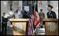 President George W. Bush gestures as he speaks during a press availability Wednesday, March 1, 2006, with Afghanistan President Hamid Karzai at the Presidential Palace in Kabul. "One of the messages I want to say to the people of Afghanistan," President Bush said, " is it's our country's pleasure and honor to be involved with the future of this country." White House photo by Eric Draper