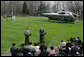 President George W. Bush and South Korean President Lee Myung-bak make remarks during a joint press availability Saturday, April 19, 2008, at the Presidential retreat at Camp David, Md. White House photo by Joyce N. Boghosian