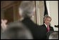 President George W. Bush listens to a reporter's question during a press conference in the East Room Thursday, April 28, 2005. White House photo by Eric Draper