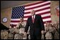 Vice President Dick Cheney participates in a rally for the troops at Bagram Air Base, Afghanistan Monday, Dec. 19, 2005. White House photo by David Bohrer