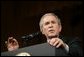 President George W. Bush answers a question from the audience after delivering remarks on the War on Terror before members of the World Affairs Council of Philadelphia, Monday, Dec. 12, 2005. White House photo by Eric Draper