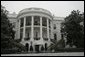 A thin blanket of snow wraps the White House for the Holiday season Monday, Dec. 5, 2005. White House photo by Shealah Craighead