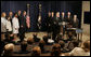 President George W. Bush, seen with members of the U.S. Senate and patient advocates, addresses an audience following his sigining of the Patient Safety and Quality Improvement Act of 2005, at a ceremony Friday, July 29, 2005 in the Eisenhower Executive Office Building in Washington, D.C. White House photo by Krisanne Johnson