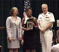 Dr. Julie Gerberding, Gail Burns-Grant, and Dr. Mitchell Cohen