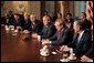 President George W. Bush meets with his Cabinet in the Cabinet Room of the White House Thursday, Nov. 4, 2004. White House photo by Tina Hager.