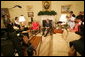 President George W. Bush meets with President Michelle Bachelet of Chile in the Oval Office Thursday, June 8, 2006. President Bush and President Bachelet emphasized the good relations shared between Chile and the United States. White House photo by Kimberlee Hewitt