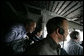 President George W. Bush rides in the cockpit of Air Force One on the final approach before landing in Baghdad Tuesday, June 13, 2006. White House photo by Eric Draper