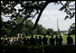 President George W. Bush addresses invited guests as he joins former Idaho Gov. Dirk Kempthorne and his family at Kempthorne’s swearing-in ceremony as the new U.S. Secretary of Interior, Wednesday, June 7, 2006 on the South Lawn of the White House in Washington. White House photo by Eric Draper