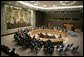 President George W. Bush and other world leaders meet during the Security Council Summit at the United Nations in New York Wednesday, Sept. 14, 2005. White House photo by Eric Draper