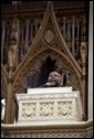 Bishop T.D. Jakes of the Potters House in Dallas, Texas, delivers a sermon during the National Day of Prayer and Remembrance Service at the Washington National Cathedral in Washington, D.C., Friday, Sept. 16, 2005. White House photo by Eric Draper