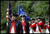 A fief and drum corps band plays during a Constitution Day 2005 celebration at George Washington's Mount Vernon Estate Friday, September 16, 2005. Lynne Cheney hosted a group of fourth graders from local Fairfax County public schools during the event which celebrates the anniversary of the signing of the U.S. Constitution 218 years ago. 