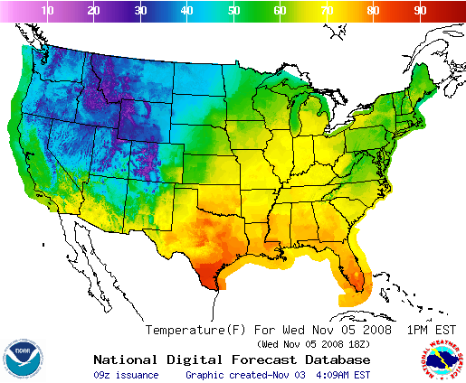 National Digital Forecast Database Image